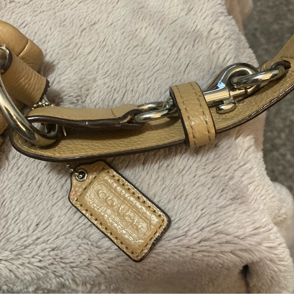 Coach Tan Pebble Leather Buckle Shoulder Bag - Picture 5 of 12